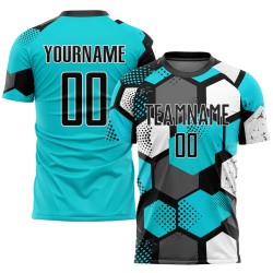 Custom unisex club football kits – short-sleeve style with sublimation logos, Thai-style uniforms