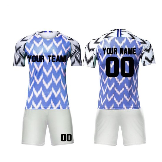 Custom-designed football club jerseys – French-style sublimation print, personalized for adults