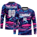 Custom-name team long-sleeve football kits – new sublimation-printed men’s/youth jerseys, made-to-sample design