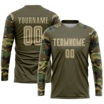 Gold-Camo Sublimation Salute To Service Uniform Soccer Olive Custom Jersey Vegas
