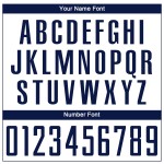 Soccer Uniform Sublimation White Jersey Navy Custom